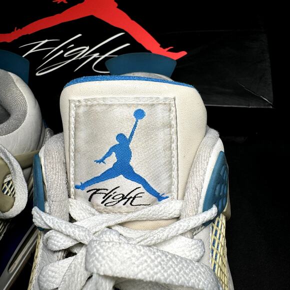 Size 12 - Nike Air Jordan 4 Retro Military Blue 2012 Men's Shoes - Picture 5 of 10